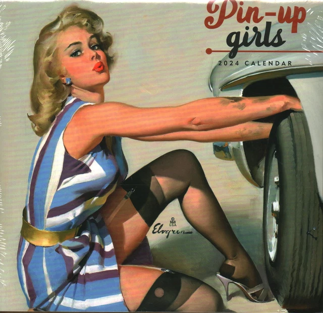 PIN UP GIRLS - 2024 MINI WALL CALENDAR 7x7 - BRAND NEW - 834031 $8.95