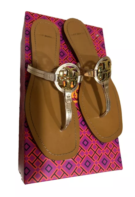 Tory Burch Mini Miller Rose Gold thong Sandals, size 8, htf color