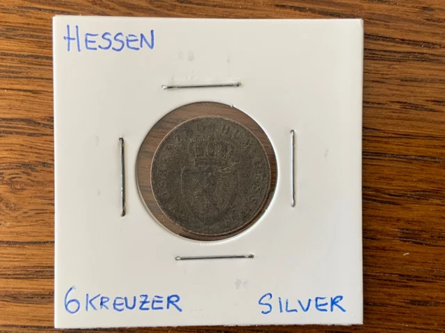 Hessen 6 Kreuzer - Silver - Worn