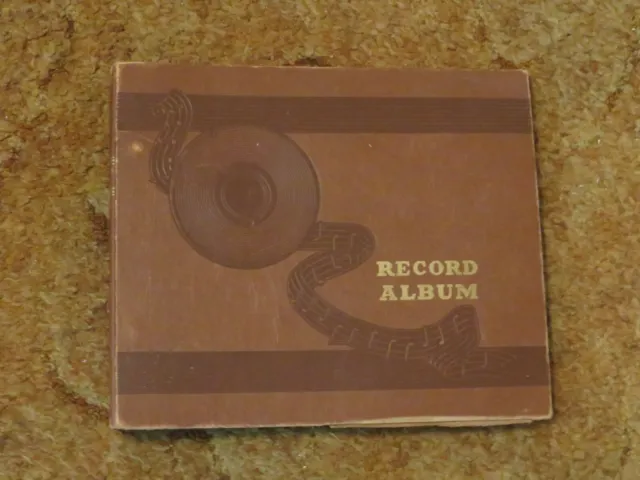 78 Rpm Record Storage Album, Brown,  Holds 10 Records,