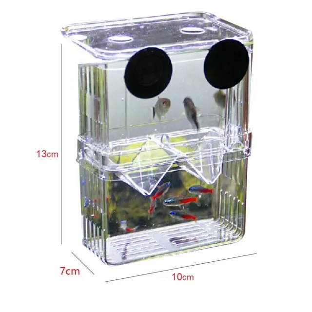 Aquarium Fish Tank Breeding Breeder Rearing Box Hatchery Isolation Case, Small