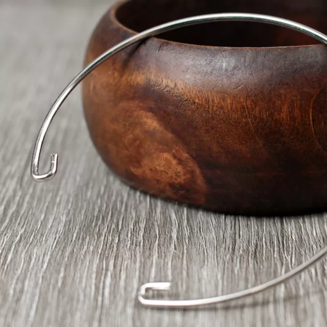 1 brazalete de alambre de metal en blanco ajustable joyería hágalo usted mismo plata