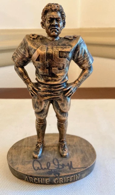 Archie Griffin Auto Hartland Statue & 1976 Commemorative Metal Plate Ohio State