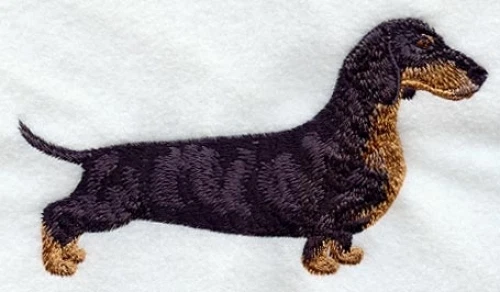 Embroidered Ladies T-Shirt - Dachshund I1212  Size S - XXL