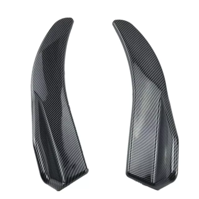 Carbon Fiber Style Diffuser Spoiler Car Rear Bumper Lip Side Skirt Extension 2Pc