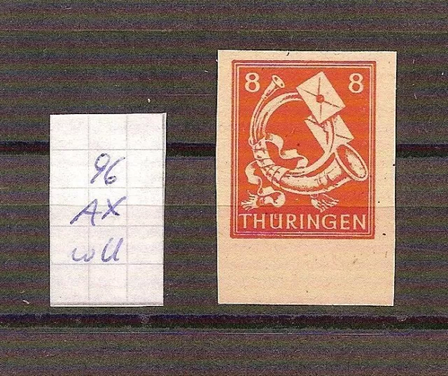 SBZ Thüringen Mi-Nr. 96 AX w U **  postfrisch geprüft