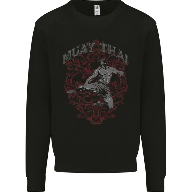 Muay Thai Fighter Warrior MMA Martial Arts Mens Sweatshirt Jumper