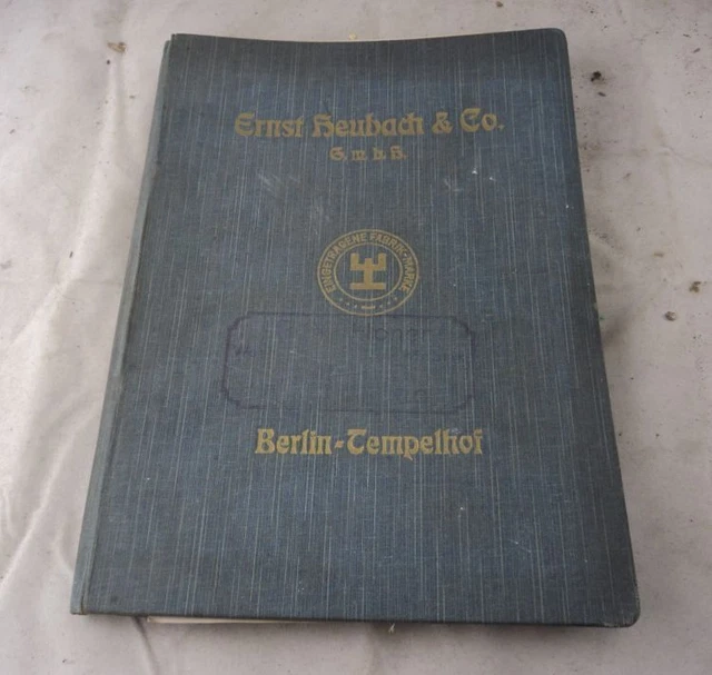 alter Katalog Ernst Heubach Maschinen Berlin Tempelhof alter Katalog Ernst Heubach Maschinen Berlin Tempelhof
