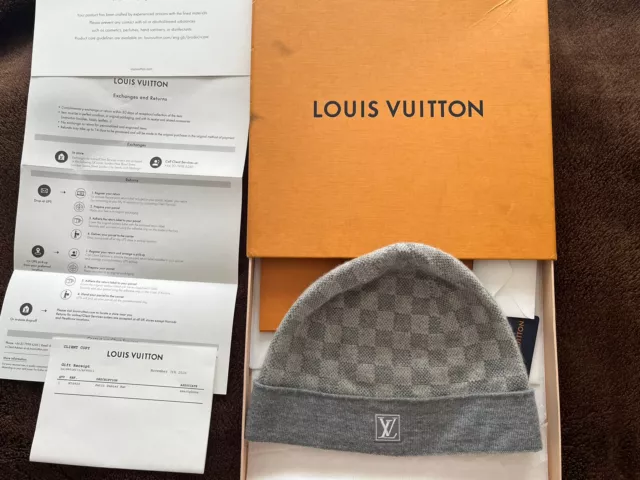 RARE MEN'S LV Louis Vuitton Hat Beanie Light Blue Petit Damier - 100%  Authentic £395.00 - PicClick UK