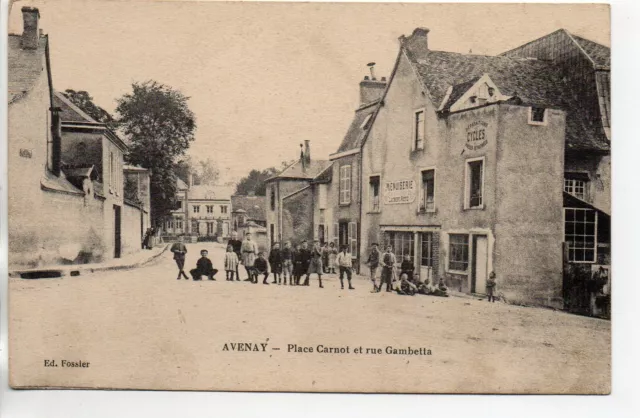 AVENAY - Marne - CPA 51 - Rue Gambetta - Place Carnot - Carpentry