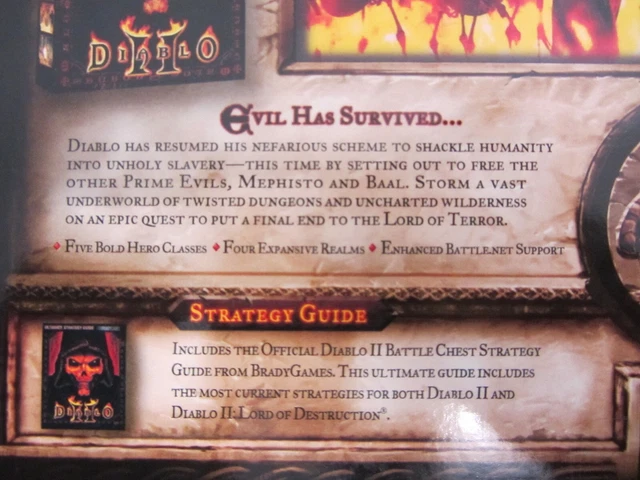 DIABLO II BATTLE Chest PC CD-ROM $75.00 - PicClick AU