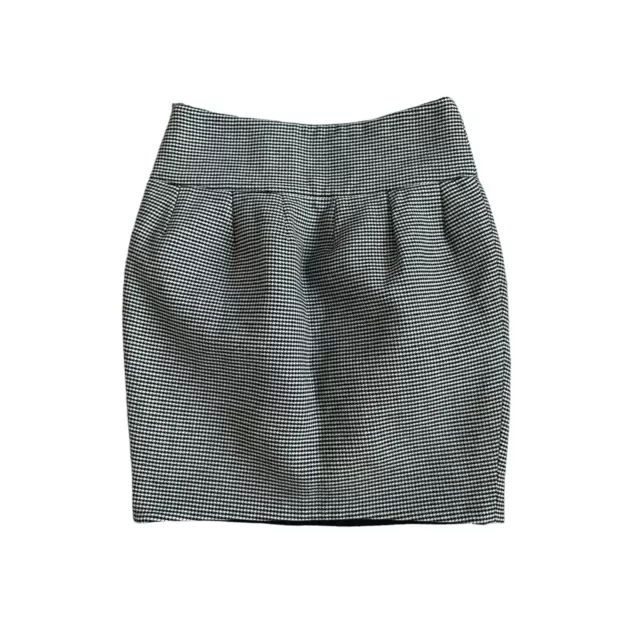 STELLA MCCARTNEY Black White Houndstooth Mini Skirt Size 36