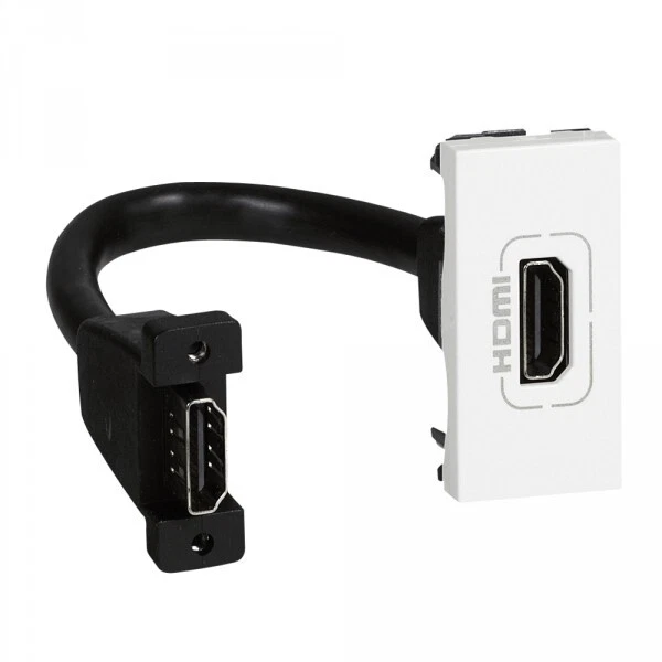 Legrand 078778 Prise audio vidéo programme Mosaic - HDMI type A - préconnect