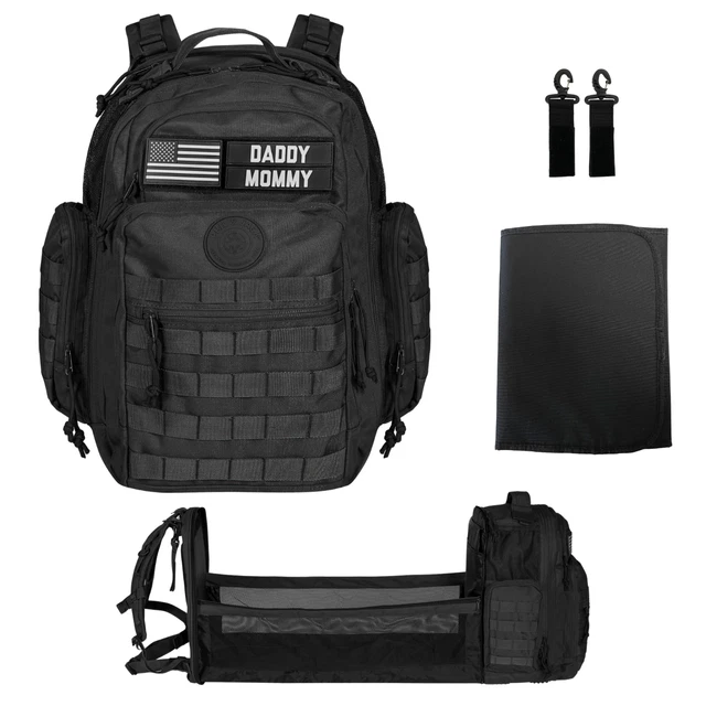 Phil & Jack Tactical Dad Diaper Bag Backpack, Diaper Bag with Changing Station