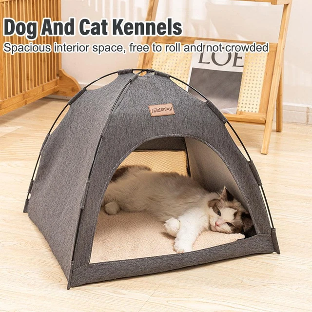 Camping Cat Tent Dog Bed Pet with Cushion for Dog Kennel Outdoor&Indoor Cat Bed/