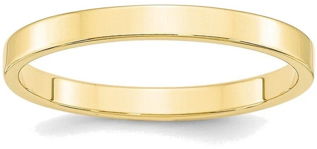 10K Gelbgold 2.5mm Leicht Flach Ehering