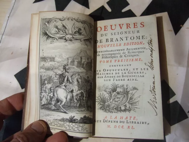 Lot livres ancien, 1740, EO,  1 Volume , 1 gravure, TBE