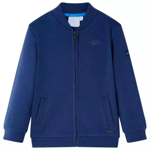 Sweatshirt pour enfants avec fermeture éclair bleu marine 104