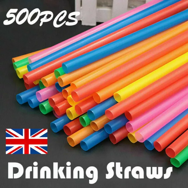 500X Extra Wide Fat Jumbo Boba Bubble Tea Smoothie Drinking Straws UK