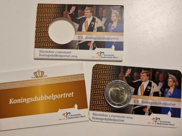 2 Euro Niederlande Gedenkmünze 2014 König William Alexander Coincard Büchlein