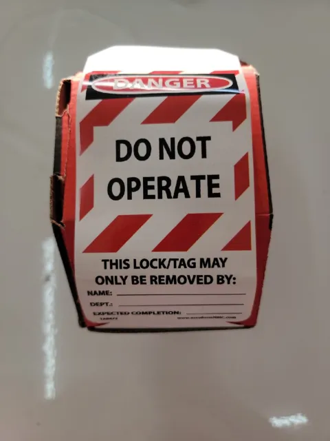 ACCUFORM TAR125 Tags By The Roll DANGER DO NOT OPERATE Lockout Tag x250