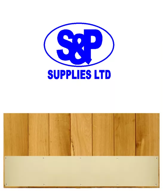 Door Kick Plate Polished Brass Kick Plate Door Protection Plate Drilled & Csk