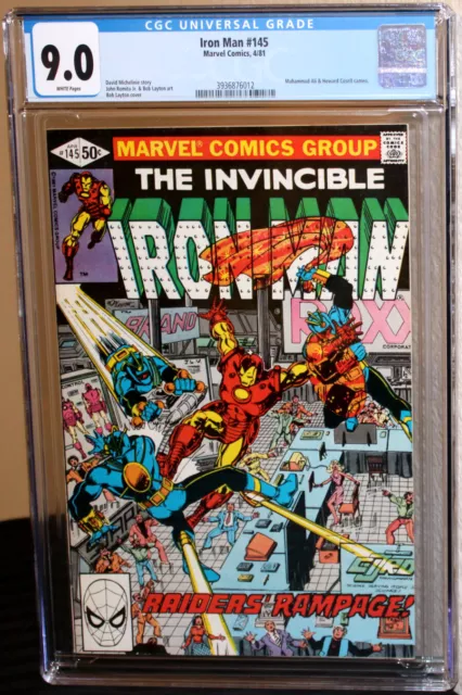 Iron Man #145 Muhammad Ali Appearance CGC VF/NM 9.0 White Pages 3936876012