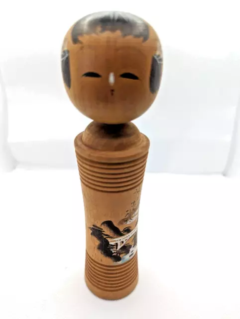 Muñeca Kokeshi Tradicional Japonesa Interior Madera Vintage