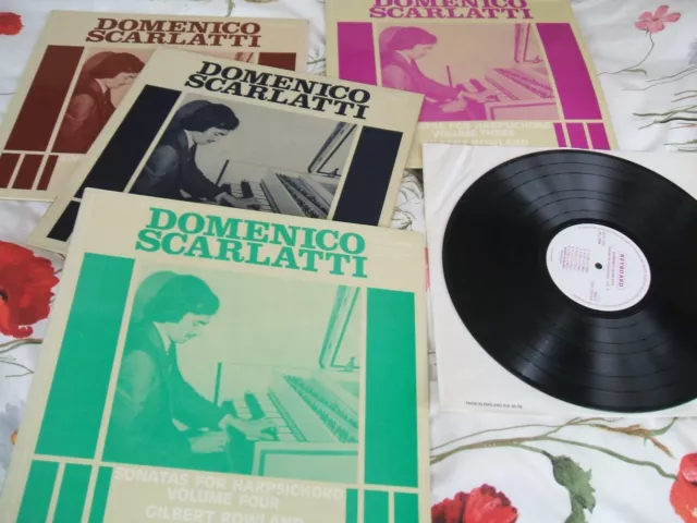 Domenico Scarlatti Sonatas For Harpsichord Vol 1 to 4 vinyl LPs, Keyboard Record