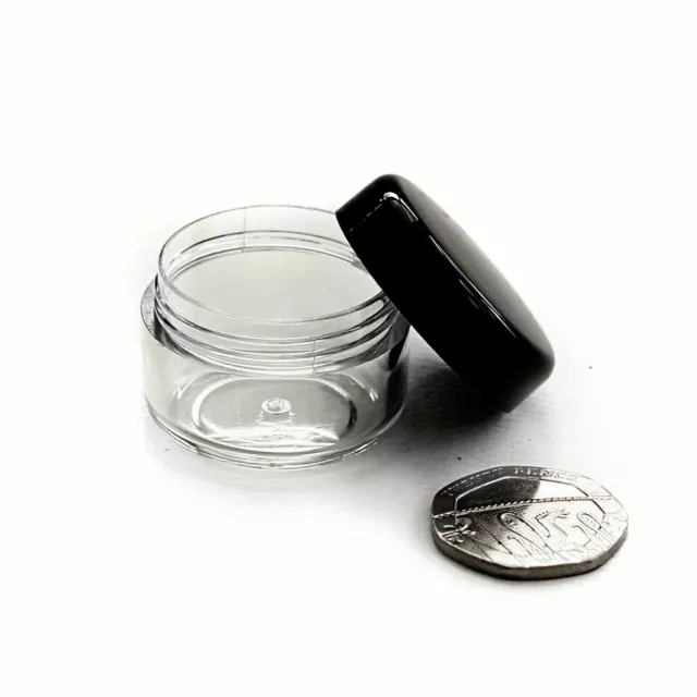5ml 5 Gramm Klar Handwerk Schraube Top Glas X 10 Töpfe Behälter Lippenbalsam Glitzer JDB10