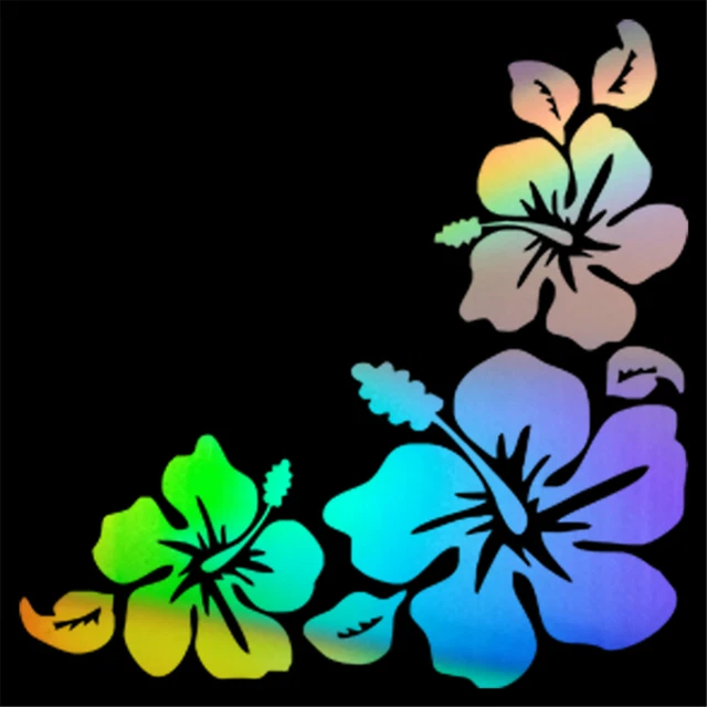 Autocollants - Autocollants Pour Voiture - JDM - Die Cut - Hibiscus