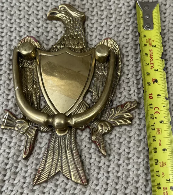 Vintage Brass Eagle Door Knocker Large and Heavy