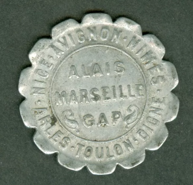 Monnaie  Jeton Union  Commerciale  Alais Marseille Gap  N° 201