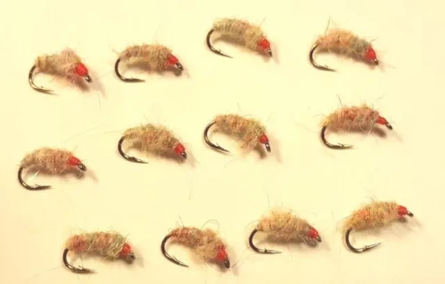 FLY FISHING FLIES 12 Rainbow Hot Spot Sow Bugs size 20 - Trout Nymphs  $11.49 - PicClick