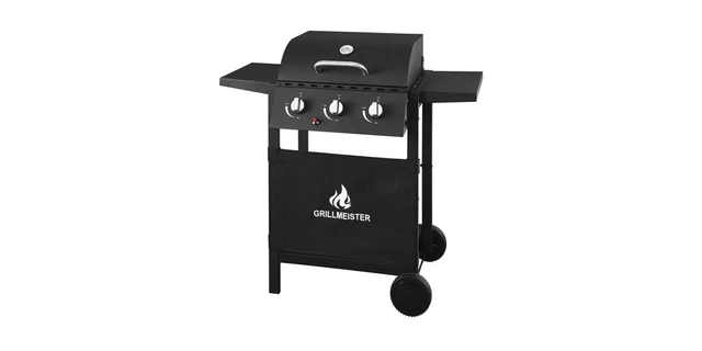 GRILLMEISTER Gasgrill, 3 Brenner, 9 kW, mit 2 Garzonen (Handbuch auf Englisch)
