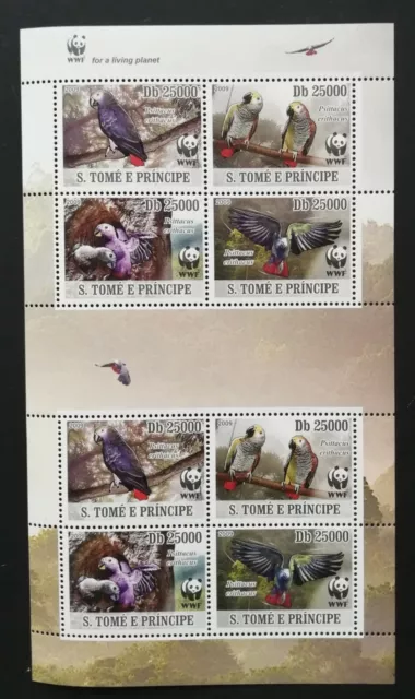 Sao Tome & Principe-Parrot-1M/Sh.MNH**.STP150