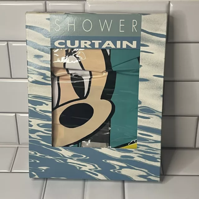 Vintage New Cartoon Minnie Mouse Bathroom Shower Curtain Vinyl USA Made Disney