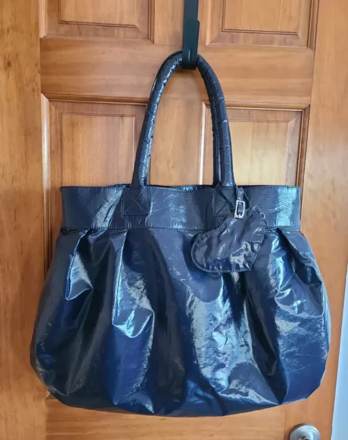 Sonia Rykiel Large Blue Shoulder Bag Tote Nylon