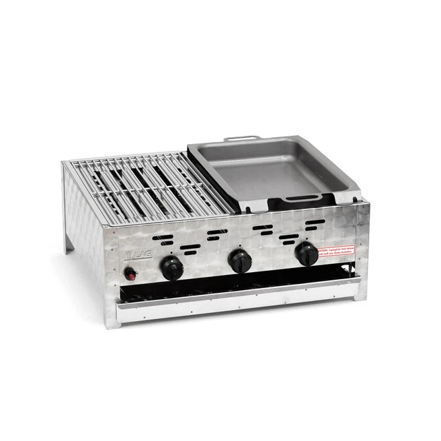 Edelstahl-Brenner 3-flammig 11kW Gasgrill Gasbräter Gas Grill Gastro Neu GT3