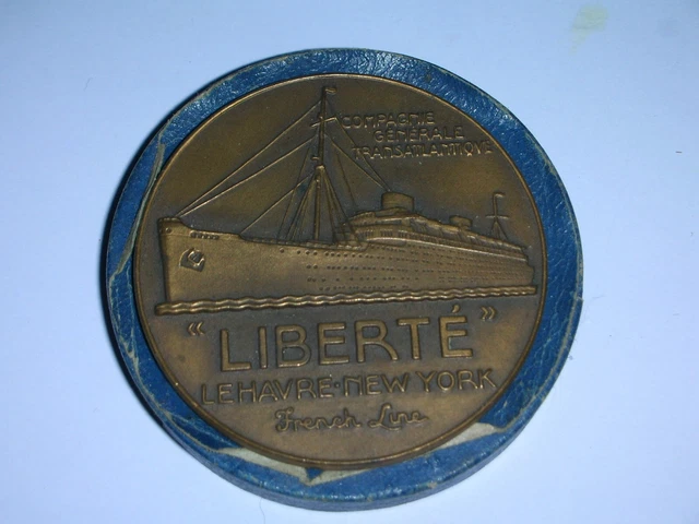 TROISIÈME RÉPUBLIQUE Médaille, Mise en service du paquebot de Grasse