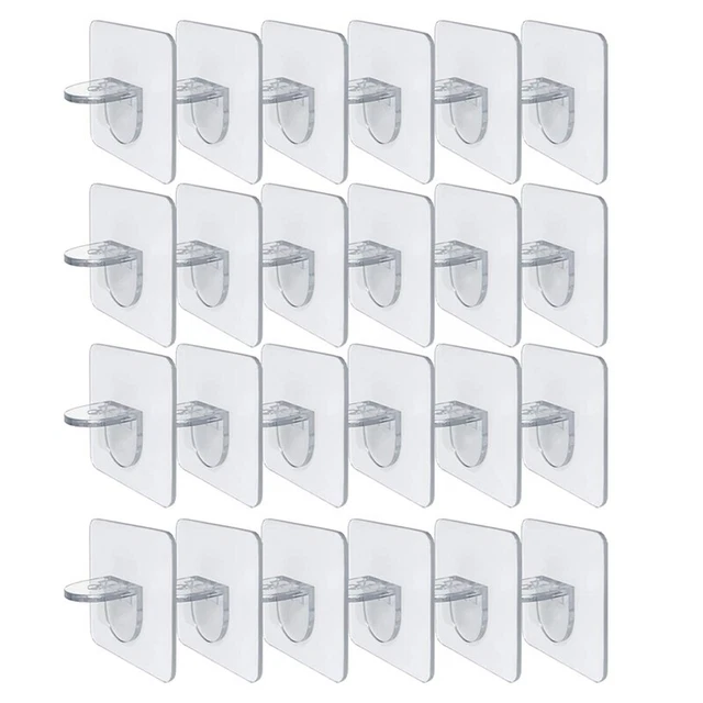 24PCS Punch  Shelf Support Peg-Self Adhesive Shelves Clips for Kitchen9397