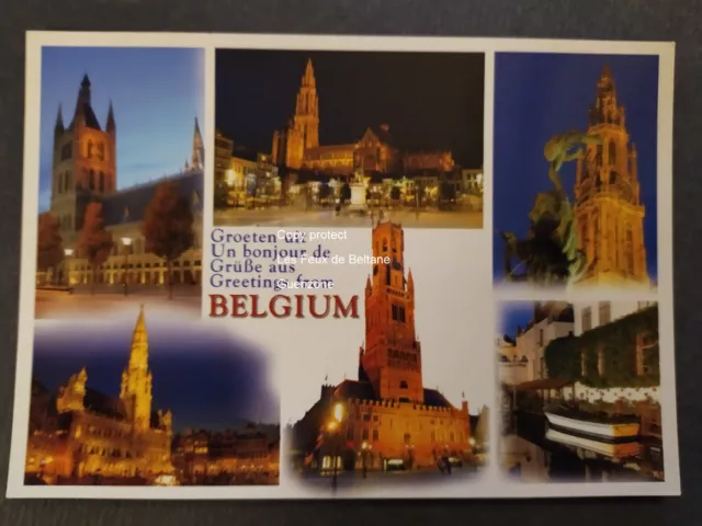 BONJOUR DE BELGIQUE Multivues carte postale