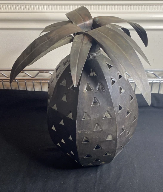 Vintage Brass Pineapple with diamond cuts