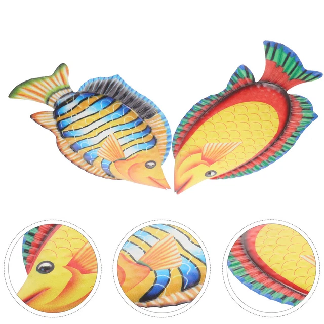 Decorazioni Parete Pesce Legno - Set 3 Pezzi Stile Nautico Per Casa, Bagno, Esterno - Foto 10