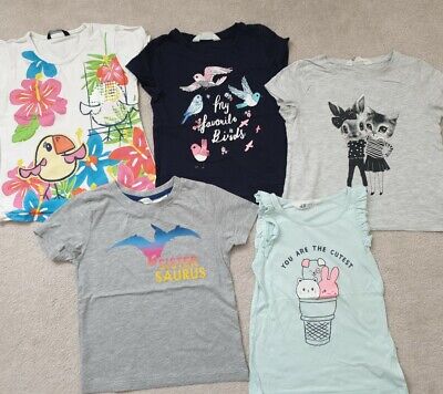 Top camicia ragazza H&M t-shirt pacchetto 4 anni 5 anni 6 anni 4-6 anni sorella estiva