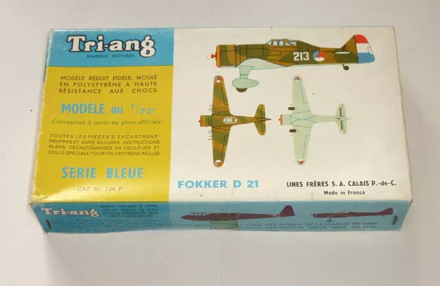 1963 Tri-ang (Frog) 1/72 scale Fokker D.XXI (156P) - rare plane kit