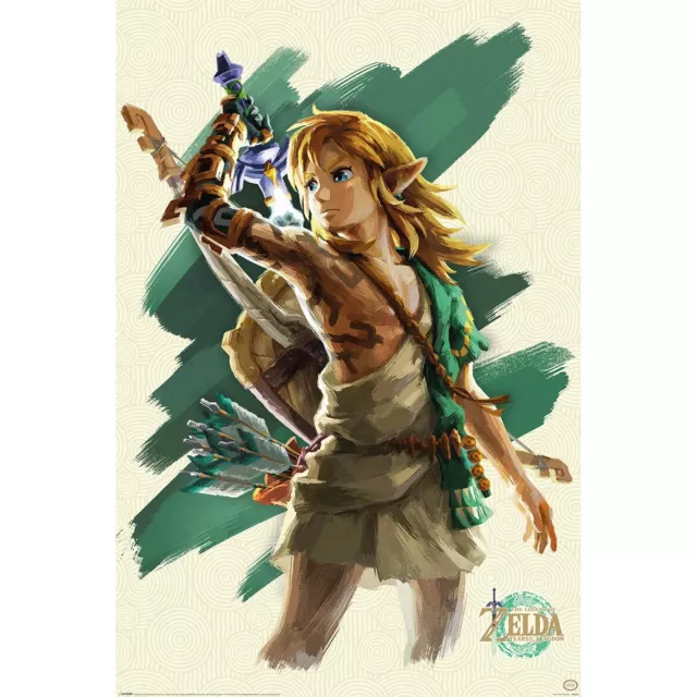 Legend Zelda Tears of the Kingdom Link entfesselt Maxi Poster Game Spiel Zocken