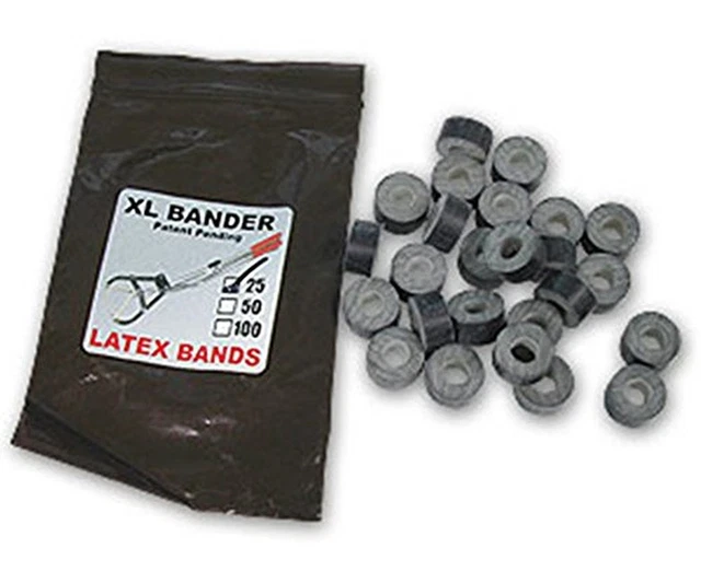 XL Bull Tri Bander Rings Bands 25 Count Castrate Cattle Sheep Goat