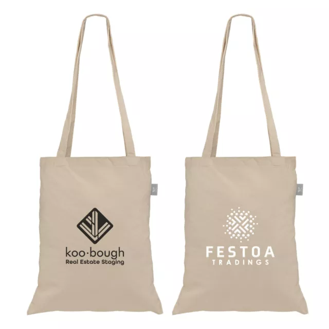 Promotional Harvest Recycled 8 oz. Cotton & Mesh Tote Bag Printed with Your Logo