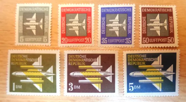 Ddr 1957 Briefmarken Satz Dauermarken Flugpost Postfrisch